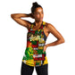 Black History Month Africa Women Racerback Tank Strength Love and Justice Typography