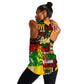 Black History Month Africa Women Racerback Tank Strength Love and Justice Typography