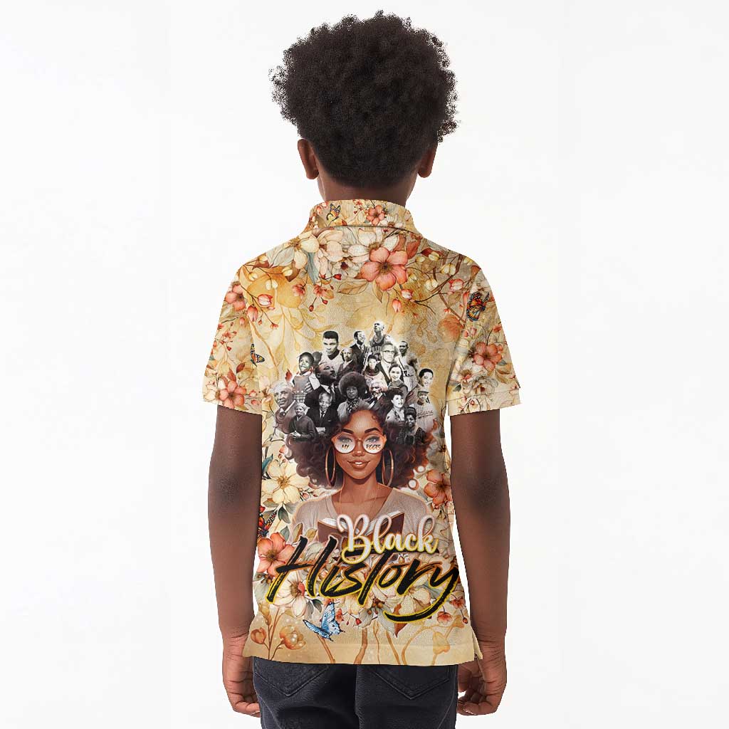 African Women Black History Kid Polo Shirt Civil Rights Leaders My Roots