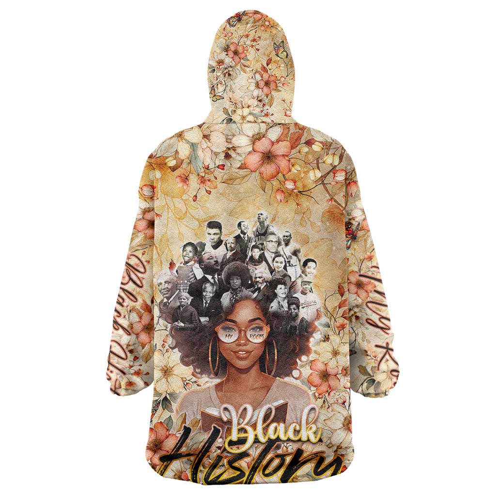 African Women Black History Kid Wearable Blanket Hoodie Civil Rights Leaders My Roots