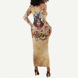 African Women Black History Long Sleeve Bodycon Dress Civil Rights Leaders My Roots DT02