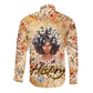 African Women Black History Long Sleeve Button Shirt Civil Rights Leaders My Roots