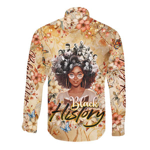 African Women Black History Long Sleeve Button Shirt Civil Rights Leaders My Roots