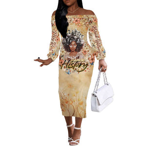 African Women Black History Off The Shoulder Long Sleeve Dress Civil Rights Leaders My Roots