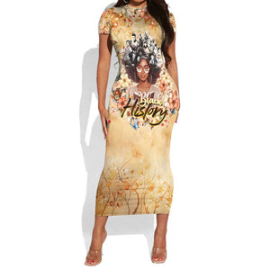 African Women Black History Short Sleeve Bodycon Dress Civil Rights Leaders My Roots DT02