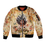 African Women Black History Sleeve Zip Bomber Jacket Civil Rights Leaders My Roots