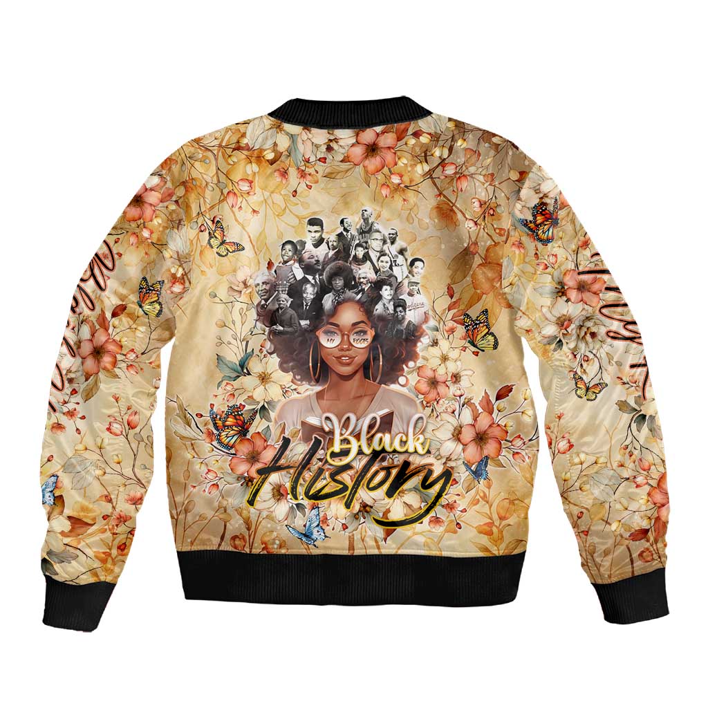 African Women Black History Sleeve Zip Bomber Jacket Civil Rights Leaders My Roots