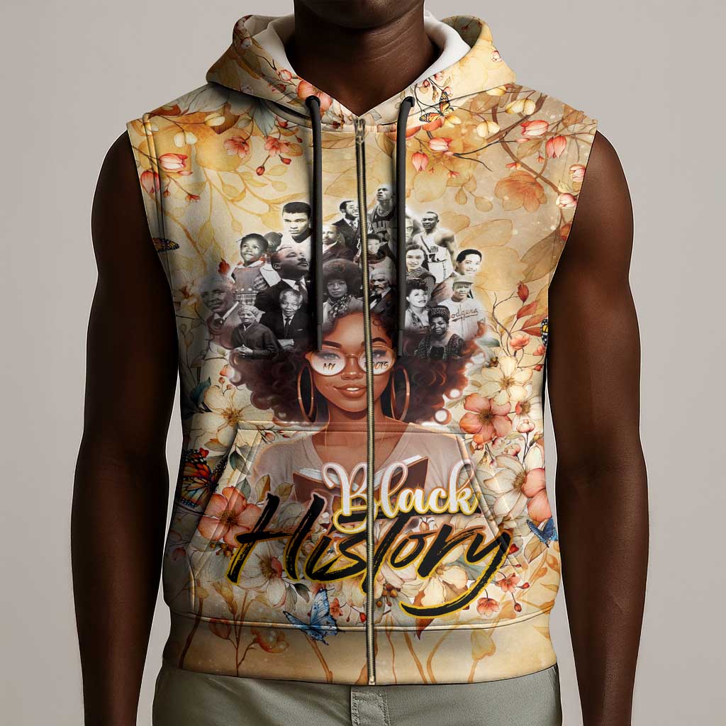 African Women Black History Sleeveless Zip Hoodie Civil Rights Leaders My Roots - African Pride
