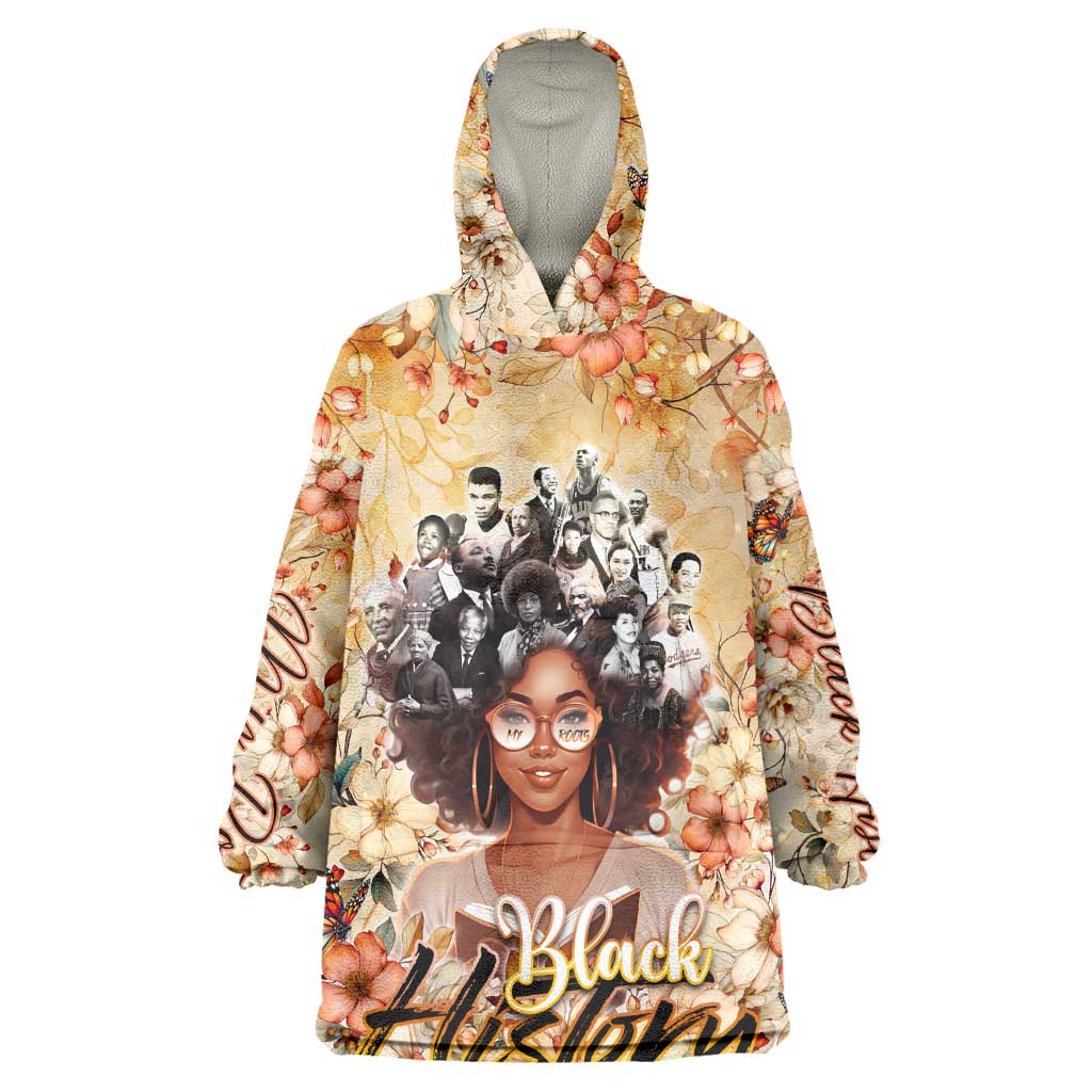 African Women Black History Wearable Blanket Hoodie Civil Rights Leaders My Roots
