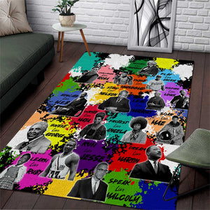 Black History Month African American Area Rug Paint Splashes