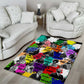 Black History Month African American Area Rug Paint Splashes