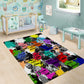 Black History Month African American Area Rug Paint Splashes