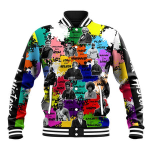 Black History Month African American Baseball Jacket Paint Splashes