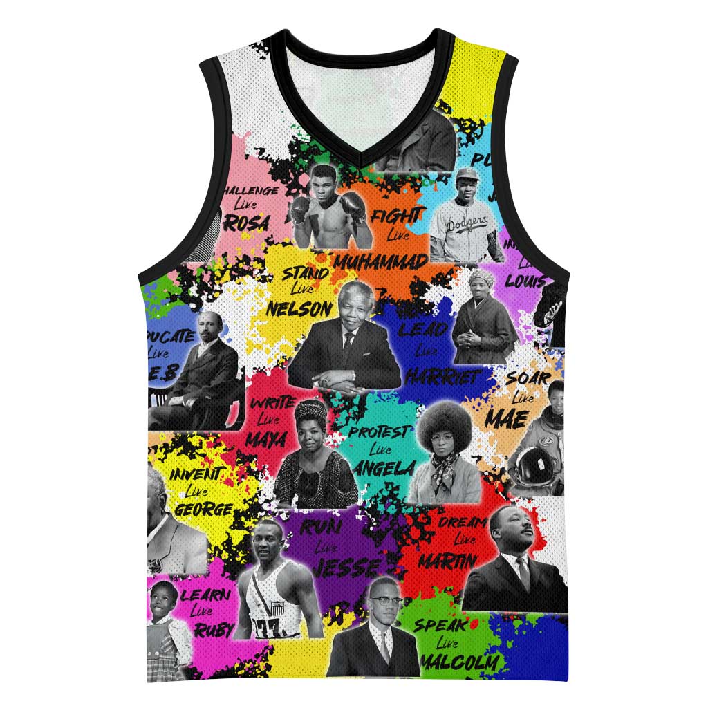 Black History Month African American Basketball Jersey Paint Splashes - African Pride