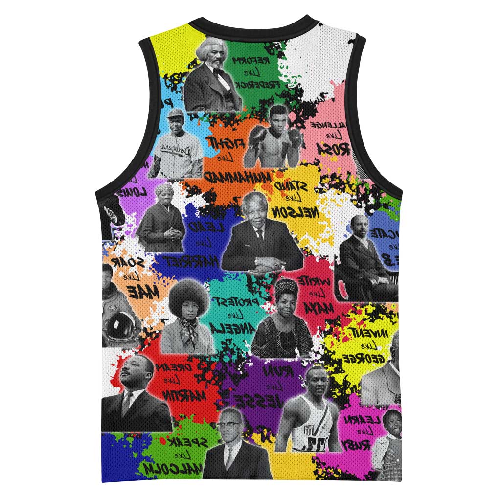 Black History Month African American Basketball Jersey Paint Splashes - African Pride