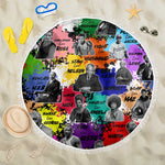 Black History Month African American Beach Blanket Paint Splashes