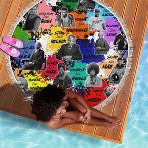 Black History Month African American Beach Blanket Paint Splashes