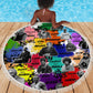 Black History Month African American Beach Blanket Paint Splashes