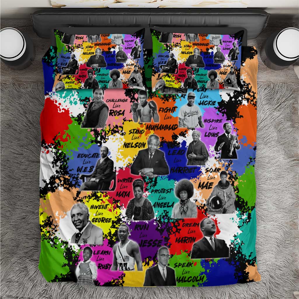 Black History Month African American Bedding Set Paint Splashes