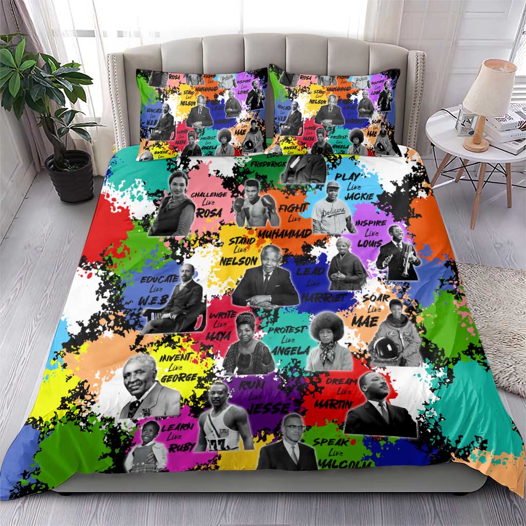 Black History Month African American Bedding Set Paint Splashes