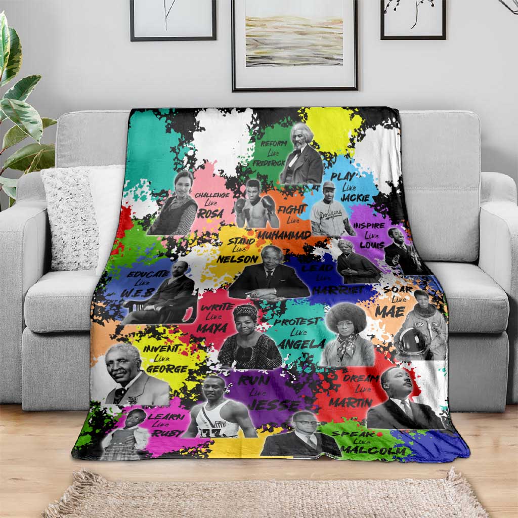 Black History Month African American Blanket Paint Splashes