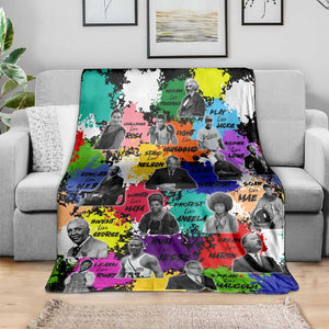 Black History Month African American Blanket Paint Splashes