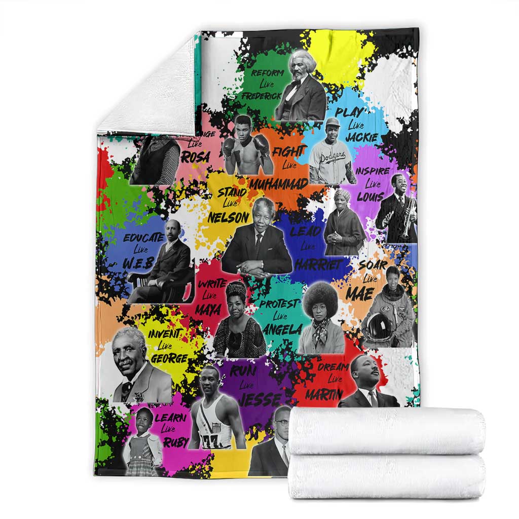 Black History Month African American Blanket Paint Splashes