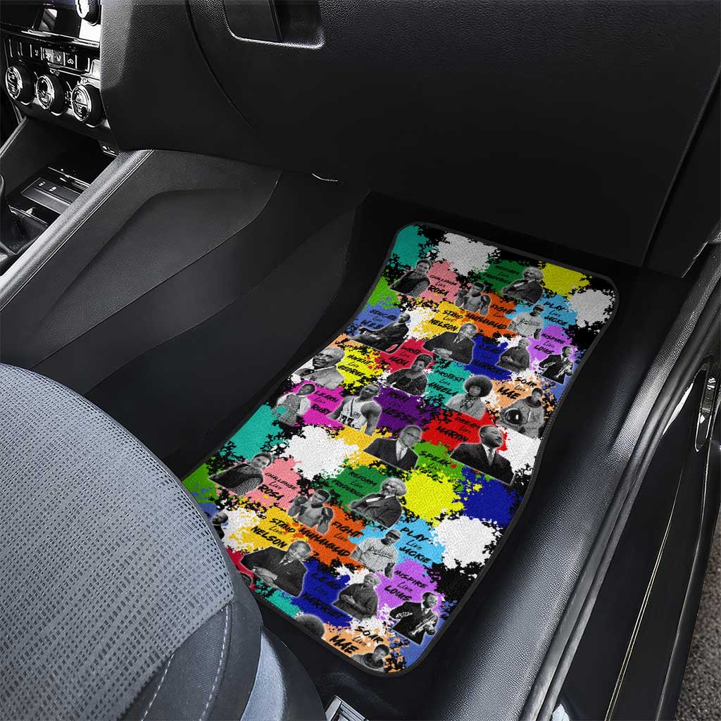 Black History Month African American Car Mats Paint Splashes