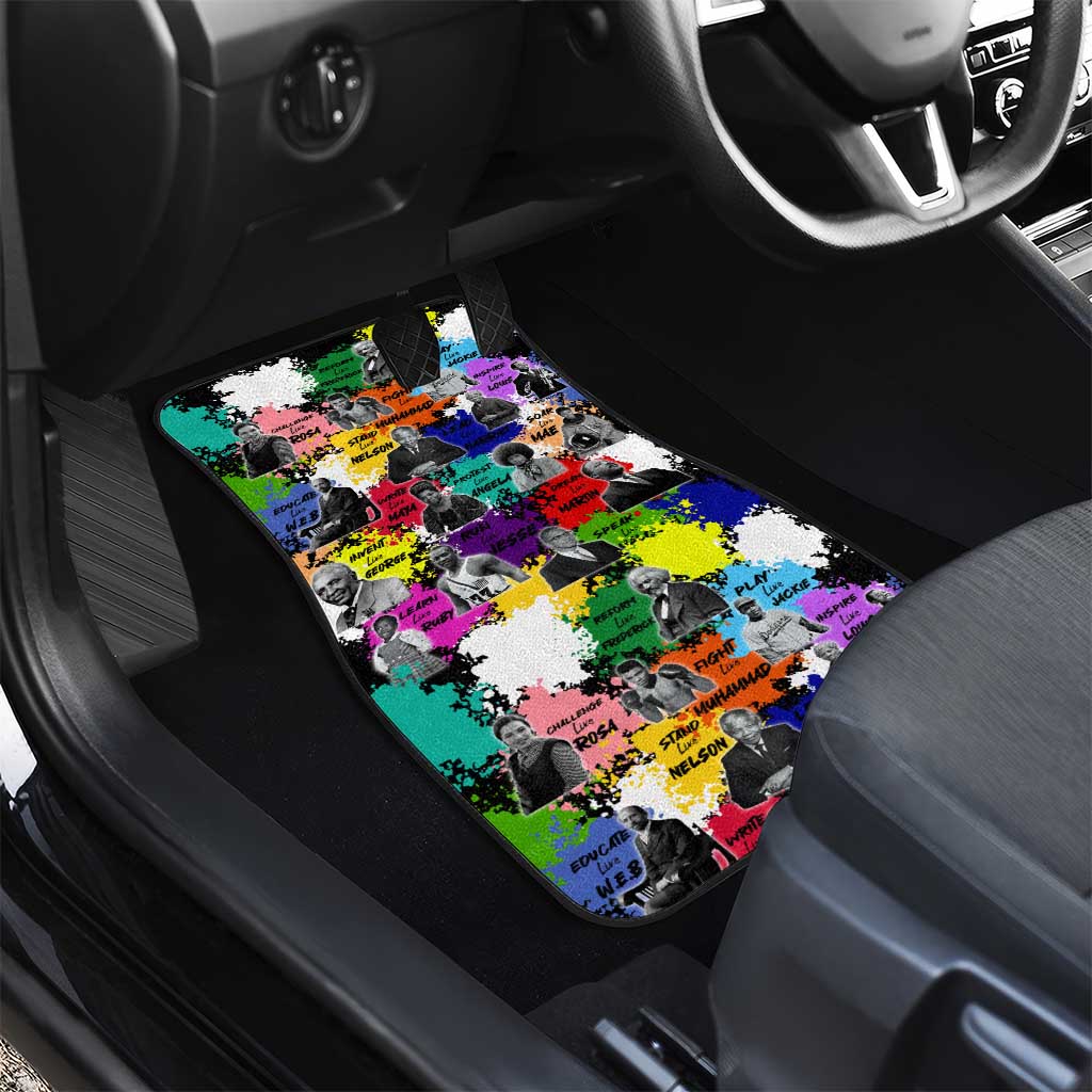 Black History Month African American Car Mats Paint Splashes