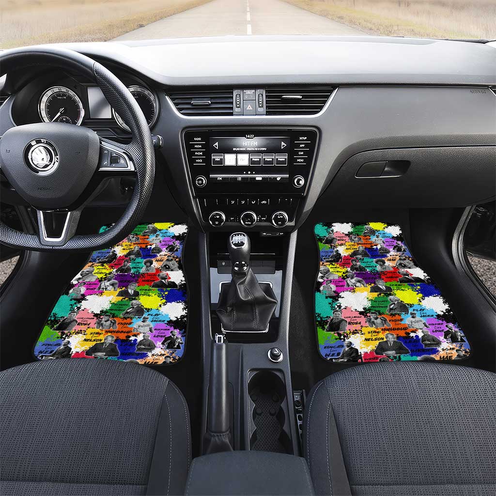 Black History Month African American Car Mats Paint Splashes
