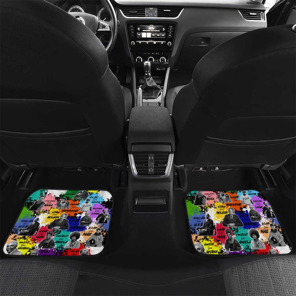 Black History Month African American Car Mats Paint Splashes