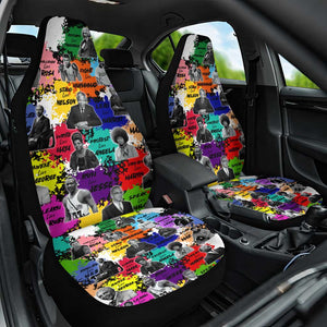 Black History Month African American Car Seat Cover Paint Splashes