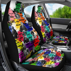 Black History Month African American Car Seat Cover Paint Splashes