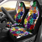 Black History Month African American Car Seat Cover Paint Splashes