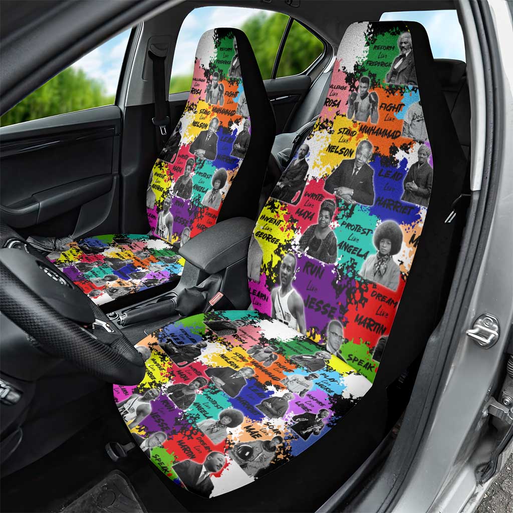 Black History Month African American Car Seat Cover Paint Splashes