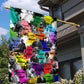 Black History Month African American Garden Flag Paint Splashes