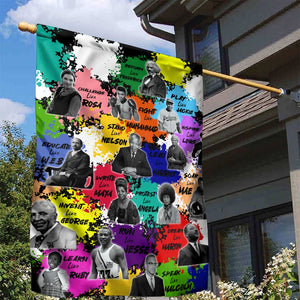Black History Month African American Garden Flag Paint Splashes