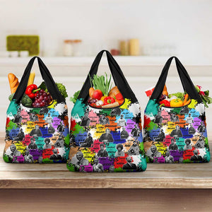Black History Month African American Grocery Bag Paint Splashes