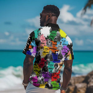 Black History Month African American Hawaiian Shirt Paint Splashes