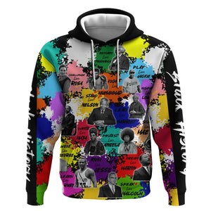 Black History Month African American Hoodie Paint Splashes