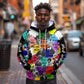 Black History Month African American Hoodie Paint Splashes