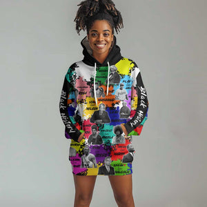 Black History Month African American Hoodie Dress Paint Splashes