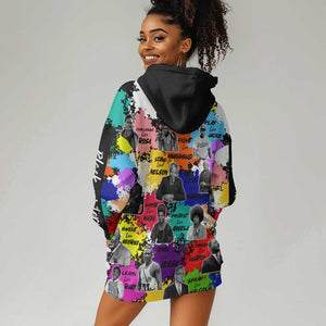 Black History Month African American Hoodie Dress Paint Splashes