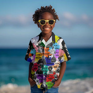 Black History Month African American Kid Hawaiian Shirt Paint Splashes