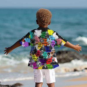 Black History Month African American Kid Hawaiian Shirt Paint Splashes