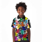 Black History Month African American Kid Polo Shirt Paint Splashes