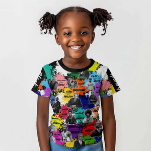 Black History Month African American Kid T shirt Paint Splashes