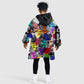 Black History Month African American Kid Wearable Blanket Hoodie Paint Splashes