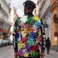 Black History Month African American Long Sleeve Button Shirt Paint Splashes