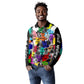 Black History Month African American Long Sleeve Polo Shirt Paint Splashes